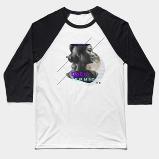 Surrealistic Woman Open Your Mind Hidden Message Baseball T-Shirt